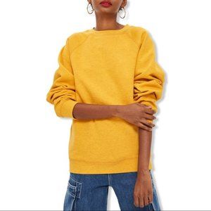 Topshop Yellow Crewneck Sweatshirt Size 4